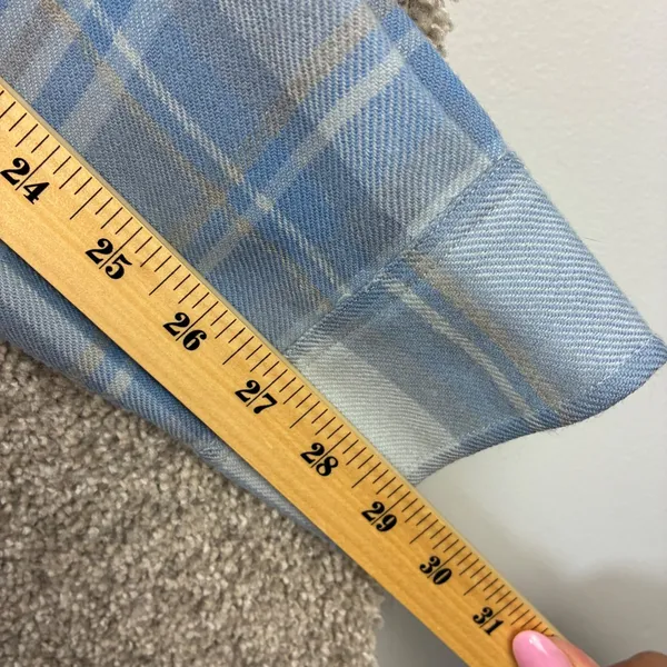 Lauren Ralph Lauren Wool Blue Plaid Button Down‎ Shirt Jacket Women M Classic - Image 7