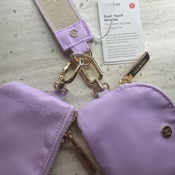 Lululemon Dual Pouch Wristlet Purple - Image 2
