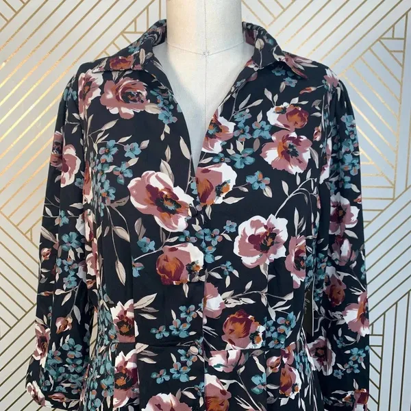 Lulus‎ Such a Beauty Black Floral Button-Up Dress - Image 4