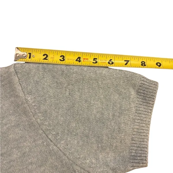 Tête & Tête Gray/Blue Short Sleeve Knit Sweater Top Boxy Crew Neck Soft Luxe - Image 6