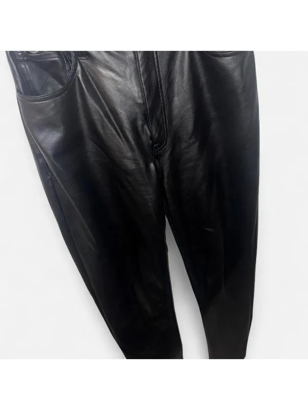 Abercrombie & Fitch Vegan Leather Ankle Straight Pant - Image 4