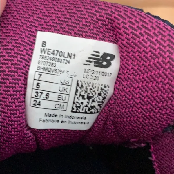 New Balance 470 Tech Ride Pigment/Poisonberry sneakers size 7 - Image 8