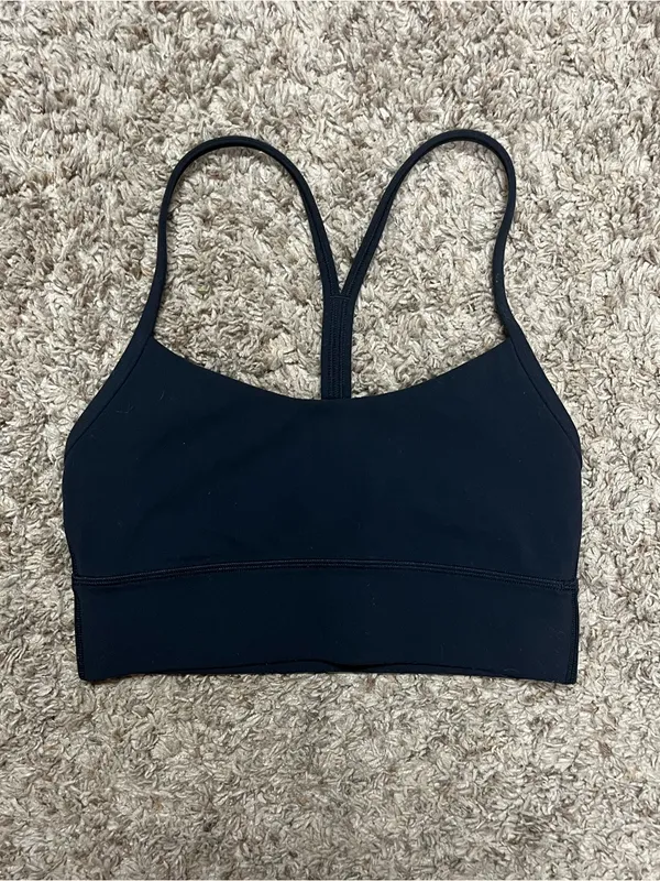 Lululemon Flow Y longline sports bra black Nulu - 4 - Image 9