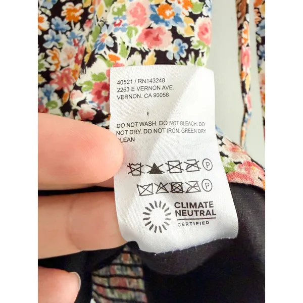 Reformation‎ | Ellora Floral Tie Strap Tank Trix Print | Sz 8 - Image 7