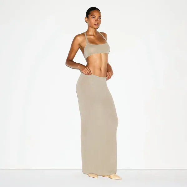 Skims Sheer Modal Long Skirt Dune Size XL - Image 8