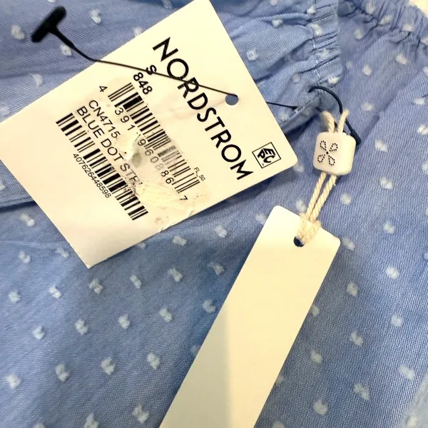 Caslon small square neck popover puff balloon sleeve 3/4 sleeve blouse TB 3084 - Image 10