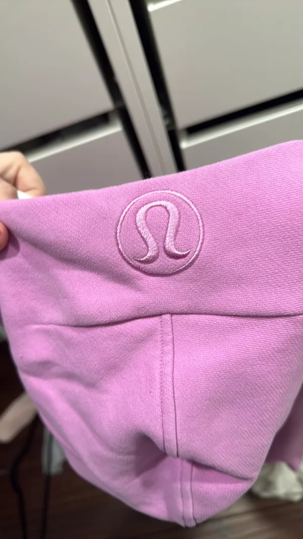 Lululemon Pink Scuba Half-Zip Hoodie Oversized M/L - Image 3