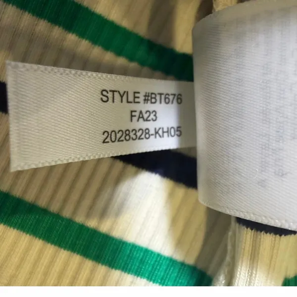 J. Crew vintage rib turtleneck with buttons in stripe NEW - Image 7
