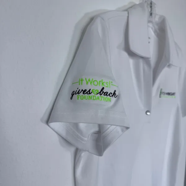 Pebble Beach White Company Logo Polo Short Sleeve Golf Top Womens Size Small - Image 12