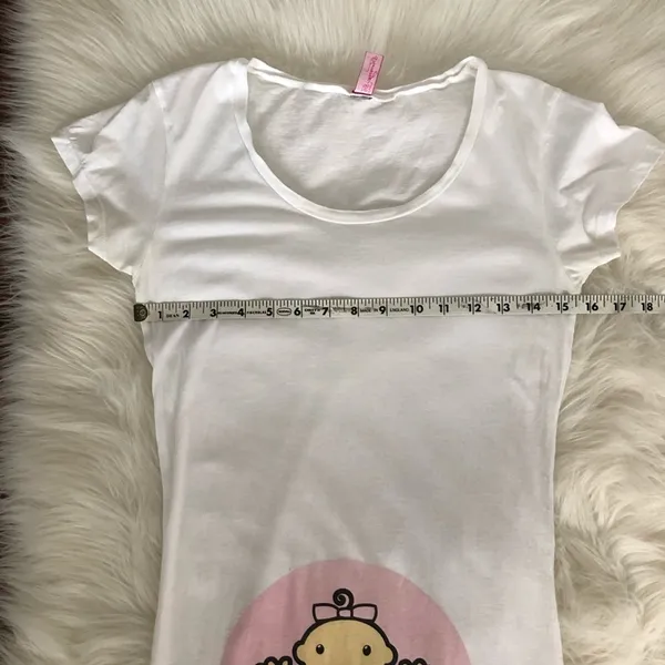 Tummy Ts Baby Girl White Maternity Tee - Image 4
