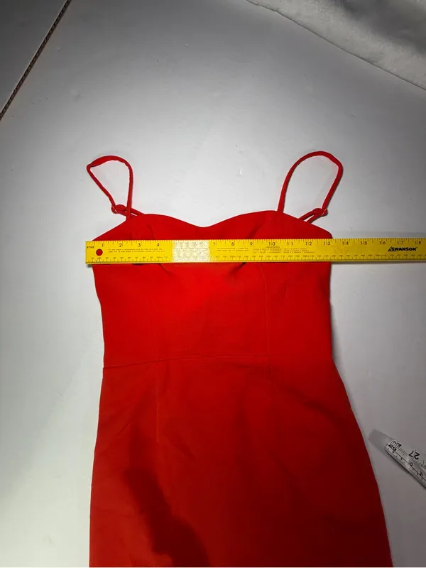 French Connection Red Spaghetti-Strap Mini Dress - Image 5