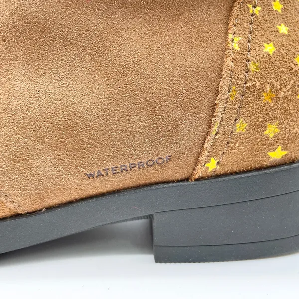 Sorel Emelie‎ Combat Boot Womens 5 Waterproof Suede Gold Stars Boho Fairy Grunge - Image 8