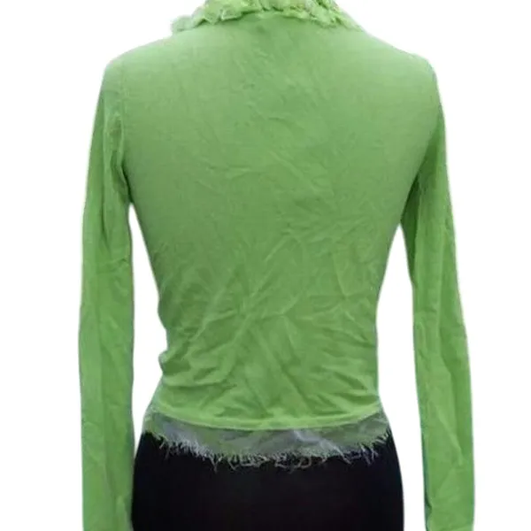 Cache Apple Green Embellished Hidden Bead Rhinestone Shrug Wrap Top New $118 NWT - Image 2