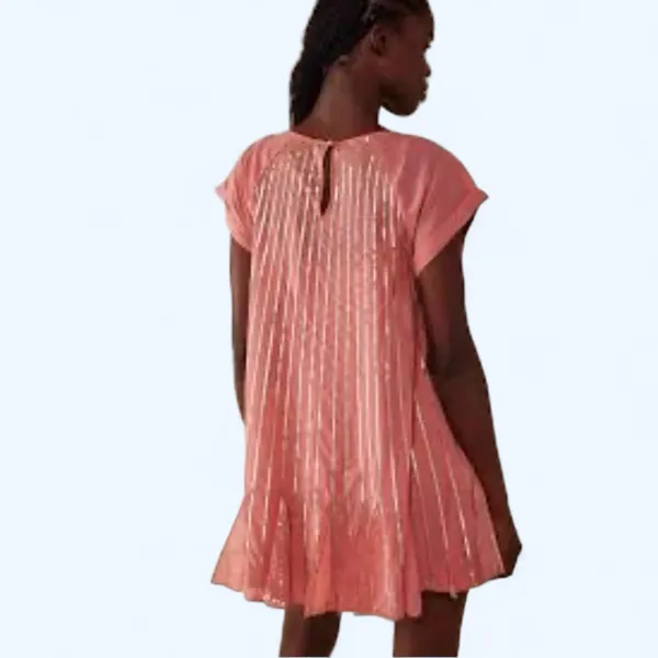 Free People Chiffon Embellished Mini Dress Size Medium - Image 3