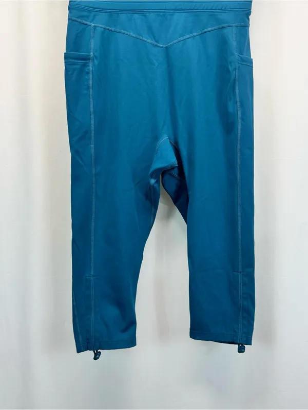 Free People Movement Class Act Cropped Legging L Blue Grass Running Workout Gym - Image 4