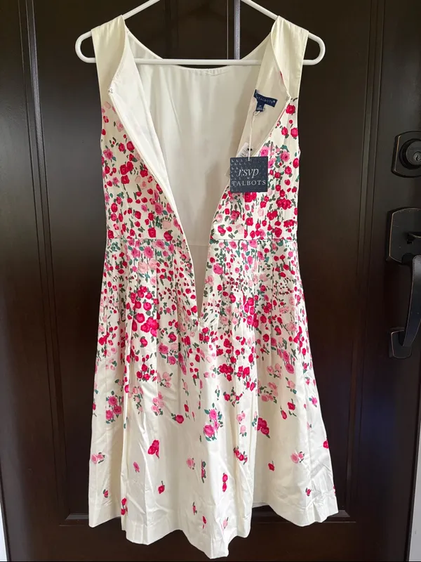 NWT Talbots RSVP Collection Rose Garden Fit & Flare Dress 2 Petite Retail $169 - Image 10