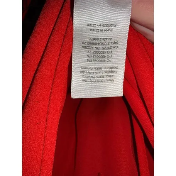 Wilfred Aritzia High Neck V-neck Back Red Romper Size Small Pockets #784 - Image 8