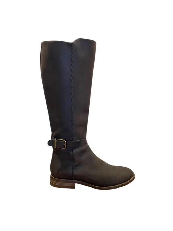 Clarks Camzin Branch Knee High Riding Boots Brown Size 7.5 Quiet Luxury Preppy - Image 4