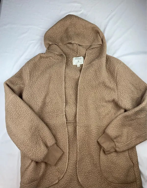Fuzzy cardigan Tan - Image 3