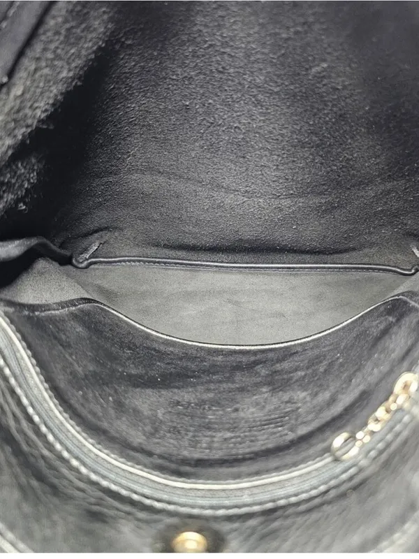 Coach Black Leather Chelsea Hippy Flap Messenger Crossbody Bag - Costa Rica 2000 - Image 9