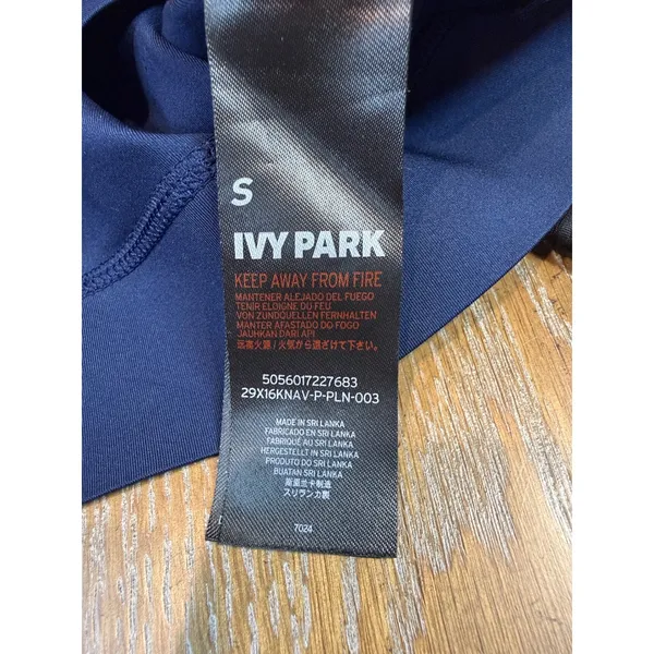 Ivy‎ Park Cropped Long Sleeve Shirt Blue Black Size Small - Image 5