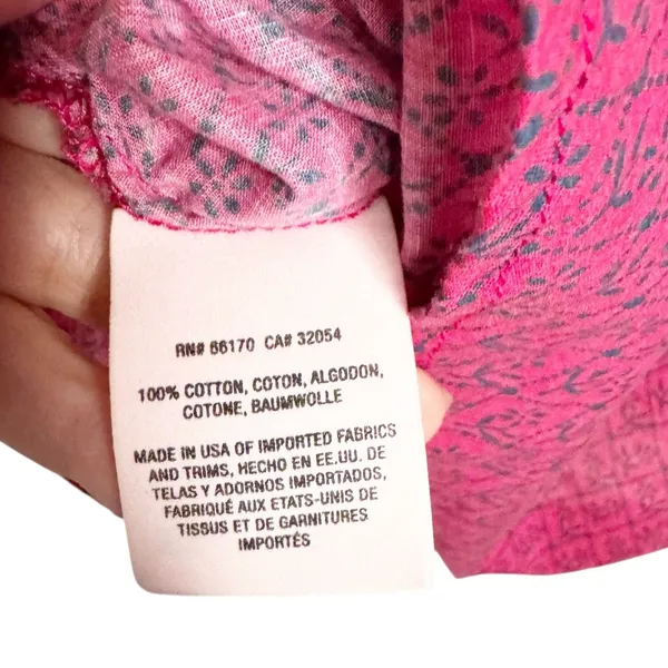 Anthropologie Maeve Pink Blue Balloon Sleeve Top Sz L - Image 8