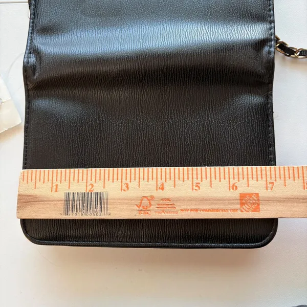 Bebe Fabiola Black Saffiano‎ Crossbody Chain Shoulder Bag - Image 7