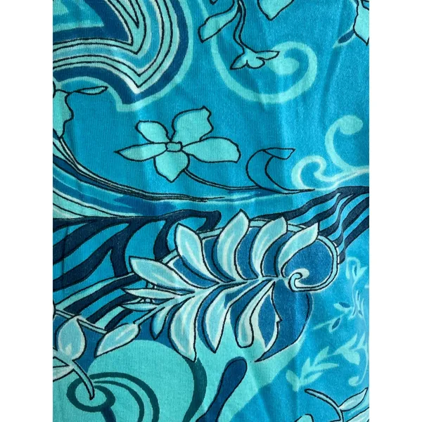 norm thompson top long sleeve leaves swirl blue beaded sequins - Image 7