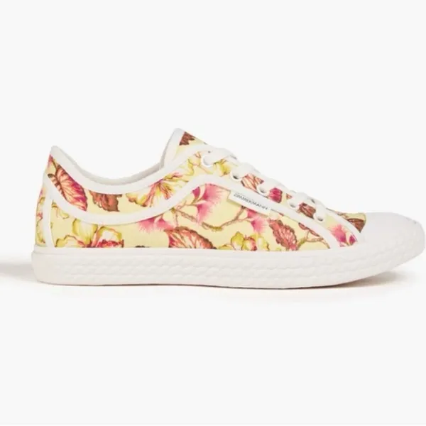 Zimmermann Floral print linen sneakers size 8 - Image 2