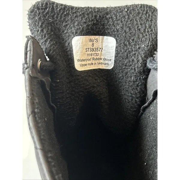 Sperry Top-Sider Womens 8 Gosling Waterproof Duck Boots Black Quilted STS83693 - Image 7