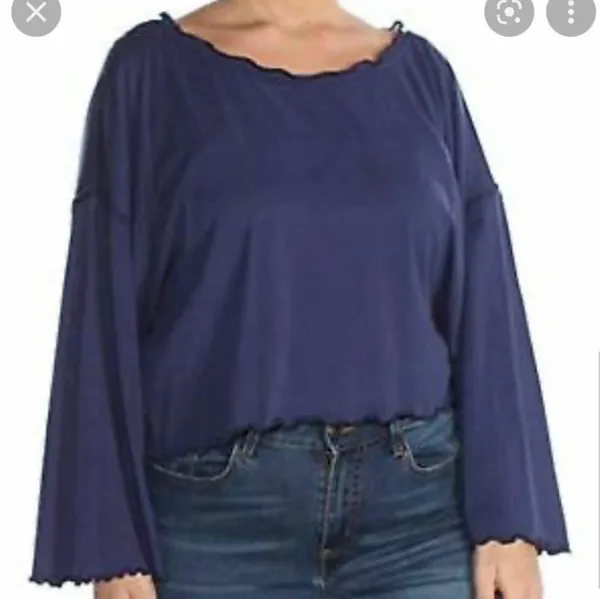 Free People Blue Crop Top - Image 6