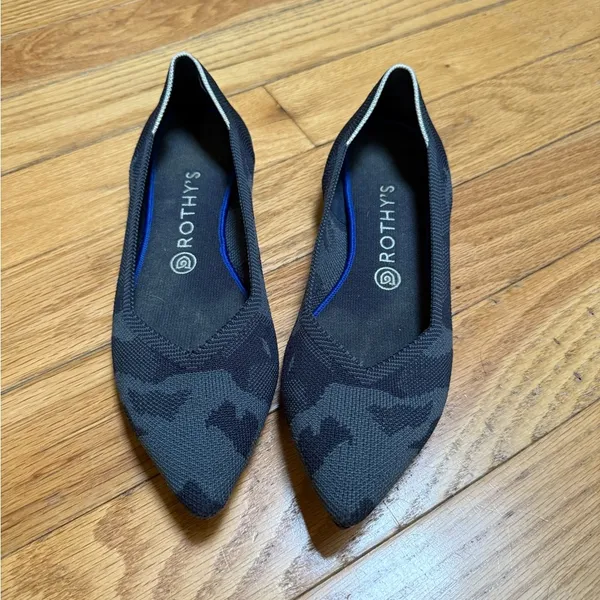Rothy's The Point Black Camouflage Women's Flats - Image 2