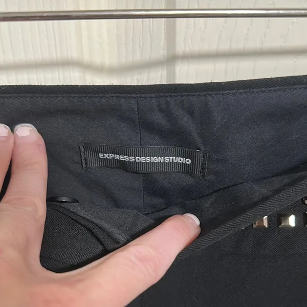 Express Black Pants with Embellished Waistband - Image 4