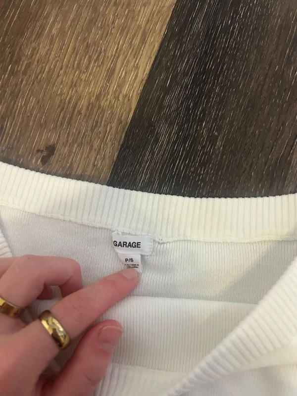 Garage Cream Off the Shoulder Top - Image 2
