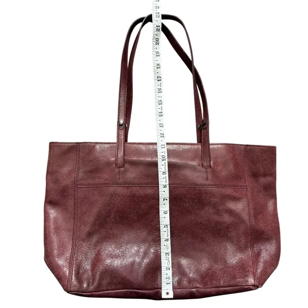 EUC Botkier Large Leather Tote‎ Bag Red Brown Zip Tassels - Image 5