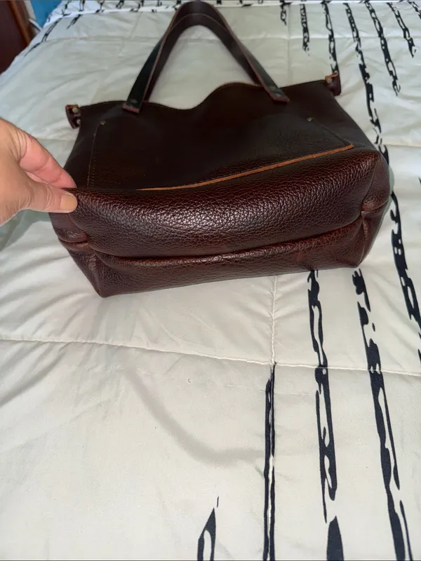 Portland Leather Tote Bag in Dark Brown - Classic Everyday Carry - Image 8