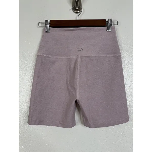 Beyond Yoga Spacedye High Waisted Biker Shorts Lavender Pink Heathered Medium - Image 2