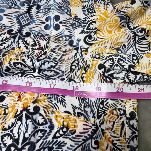 New Christopher & Banks Women Size Medium Blouse Large Medallion Paisley Pintuck - Image 9