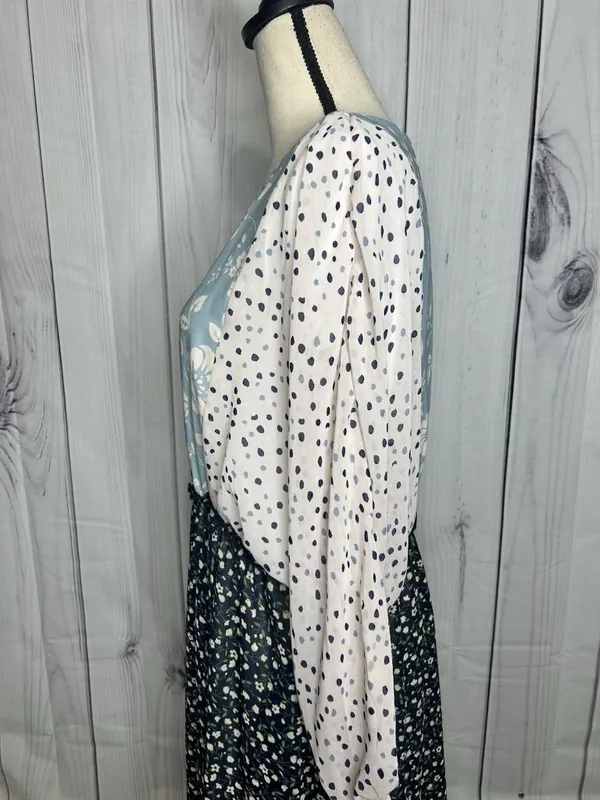 Piper & Scoot Maxi Dress Multi Pattern Boho Cottagecore Sz Large - Image 7