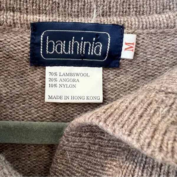 Vintage Bauhinia Lambswool Angora Southwestern Cardigan Sweater M - Image 9