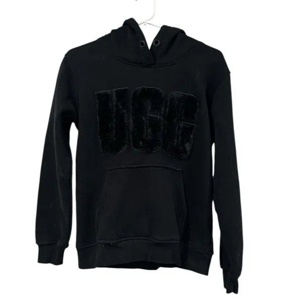 UGG Fuzzy Logo Hoodie for Women Size Small - Image 2
