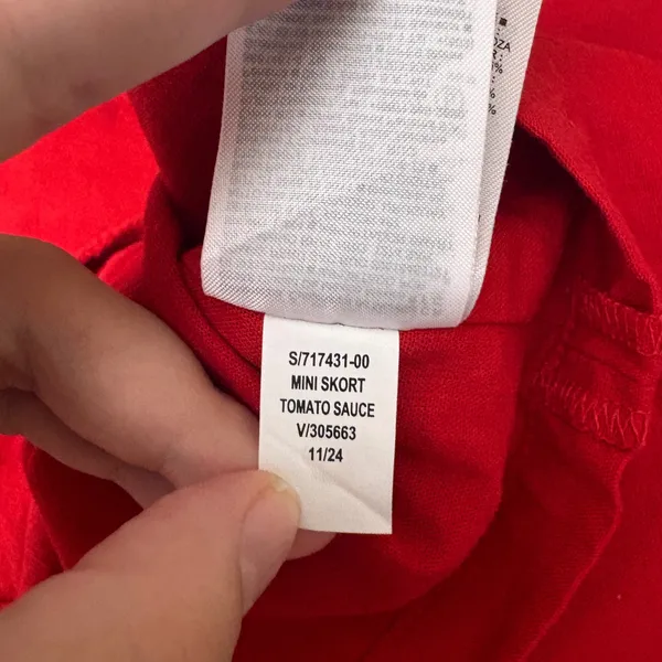 GAP Red Linen Blend Mini Skort Tomato Girl Summer Preppy Resortwear Size Small - Image 6
