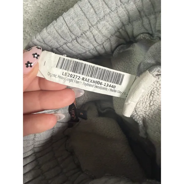 Quince Sweatpants Womens Medium Gray Heavyweight Boyfriend Fleece Joggers S - Image 7