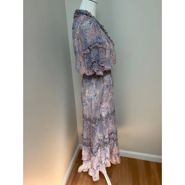 Generation Love Georgette Paisley Midi Dress in Fleur Mosaic - Image 6