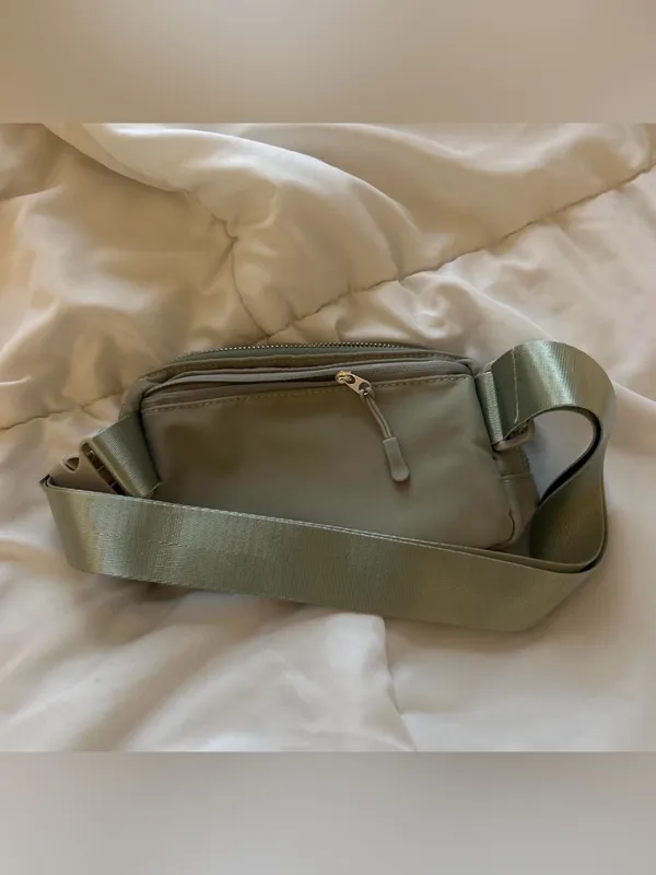 No Boundaries Sage Green Belt Bag Everyday Fanny Pack Crossbody Waist Pouch - Image 3