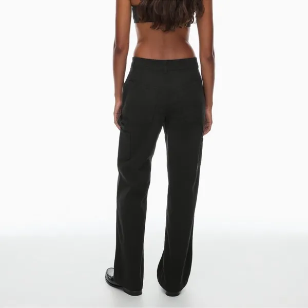TNA Aritzia Black Wide Leg Cargo Pants 00 - Image 2