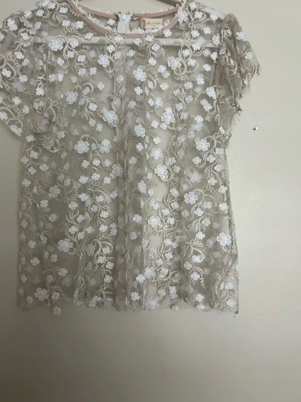 Altar’d State floral appliqué sheer top - Image 3