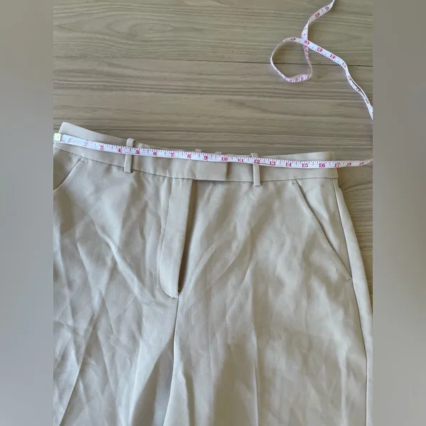Abercrombie & Fitch Cream Wide-Leg Trousers - Image 7