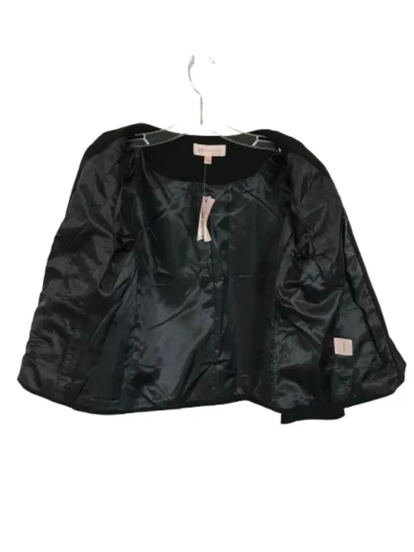NWT Philosophy Size 10 Black Cropped No Collar Blazer Jacket NEW - Image 4