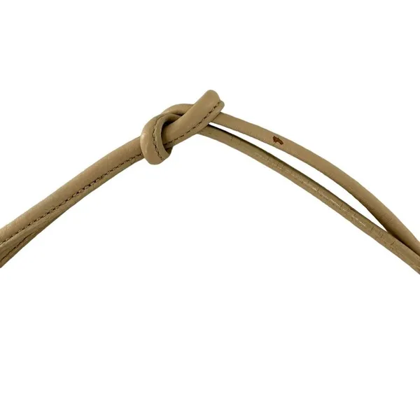 MONSAC Neutral Beige Pebbled Leather Small Shoulder Bag - Image 3